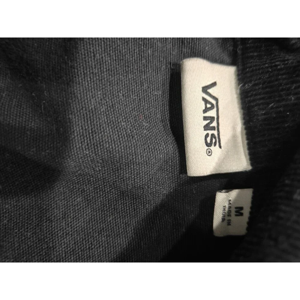 Vans Off The Wall Black Canvas Drill Chore Jacket with Corduroy Collar Medium